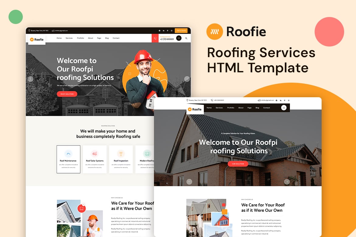 Template Website Roofie - Solusi Layanan Atap Profesional