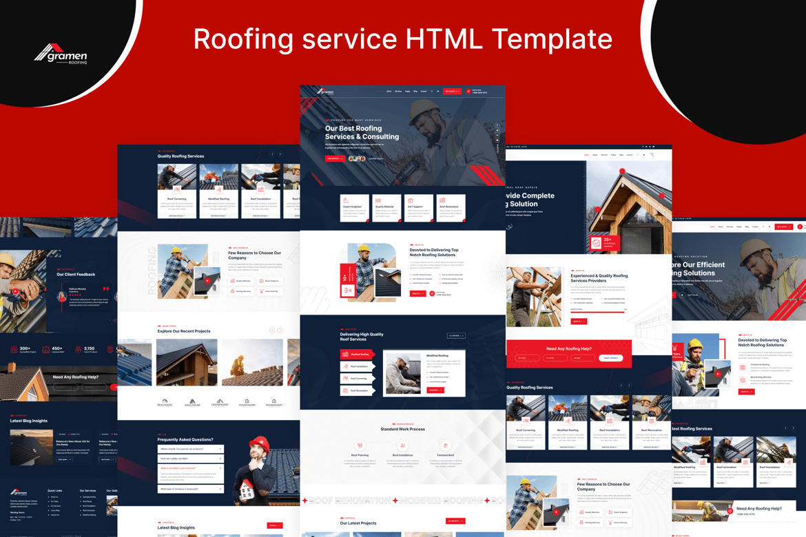 Template Website Jasa Atap Modern dan Responsif