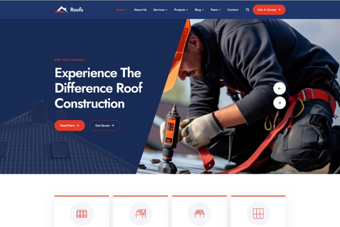 Template Web Layanan Atap - Solusi Modern untuk Bisnis Roofing Anda