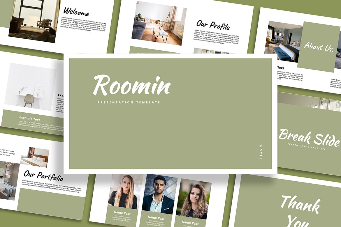 Template PowerPoint Roomin - Kreatif dan Siap Pakai