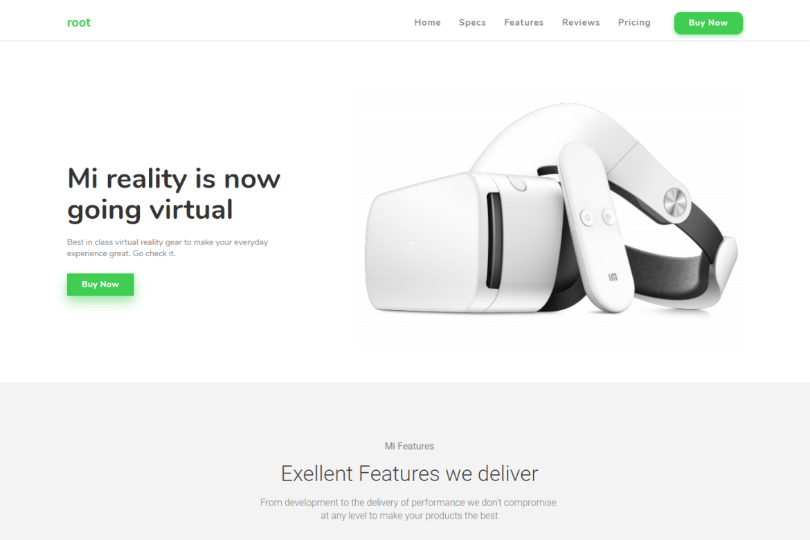 Template Website Landing Page Serbaguna Root