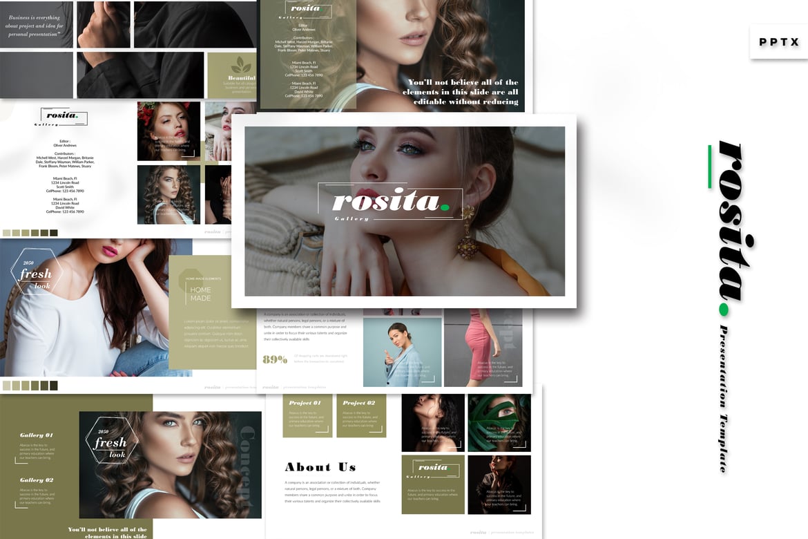 Template Powerpoint Rosita - Solusi Presentasi Kreatif dan Profesional