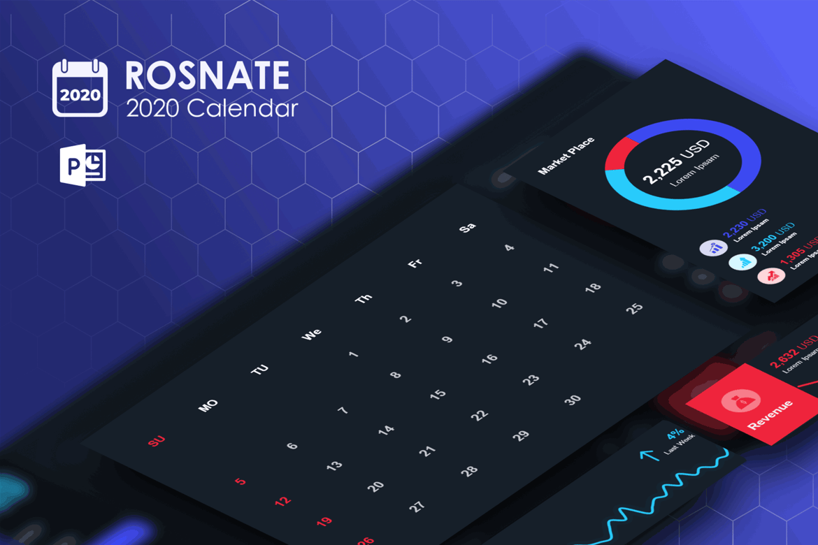Template Presentasi PowerPoint Kalender 2020 yang Praktis dan Profesional
