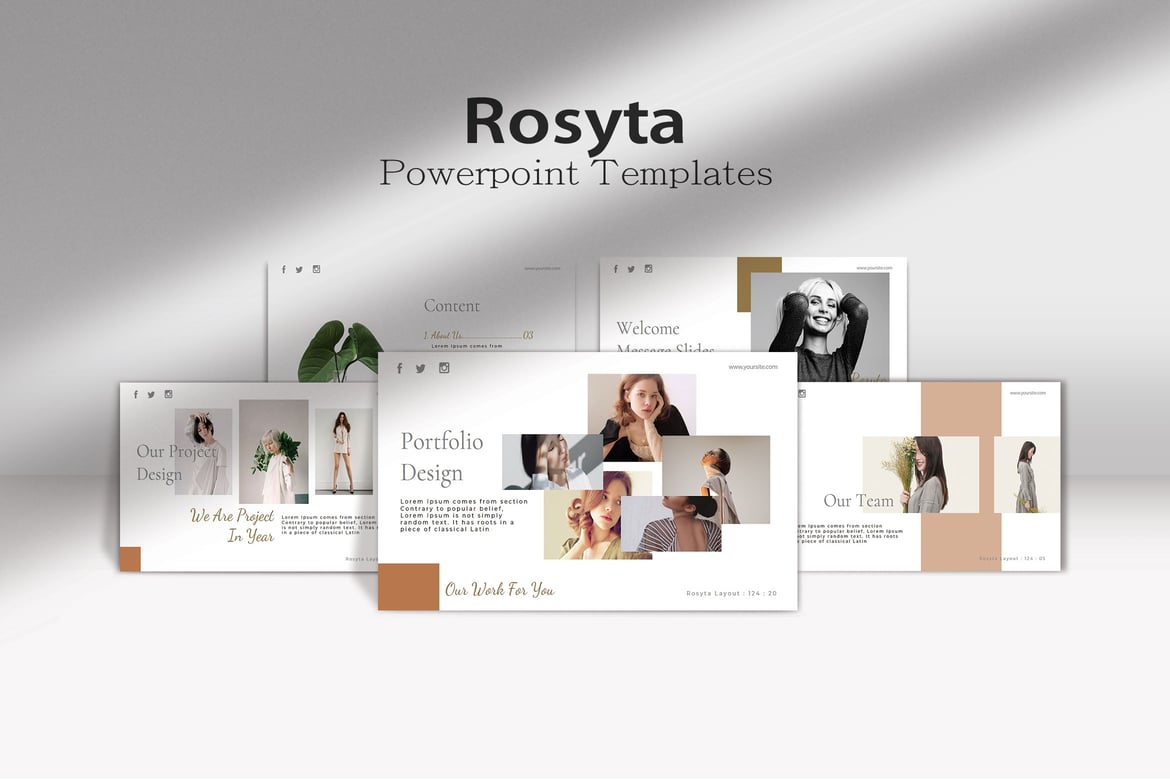 Template Presentasi PowerPoint ROSYTA - Desain Minimalis yang Elegan