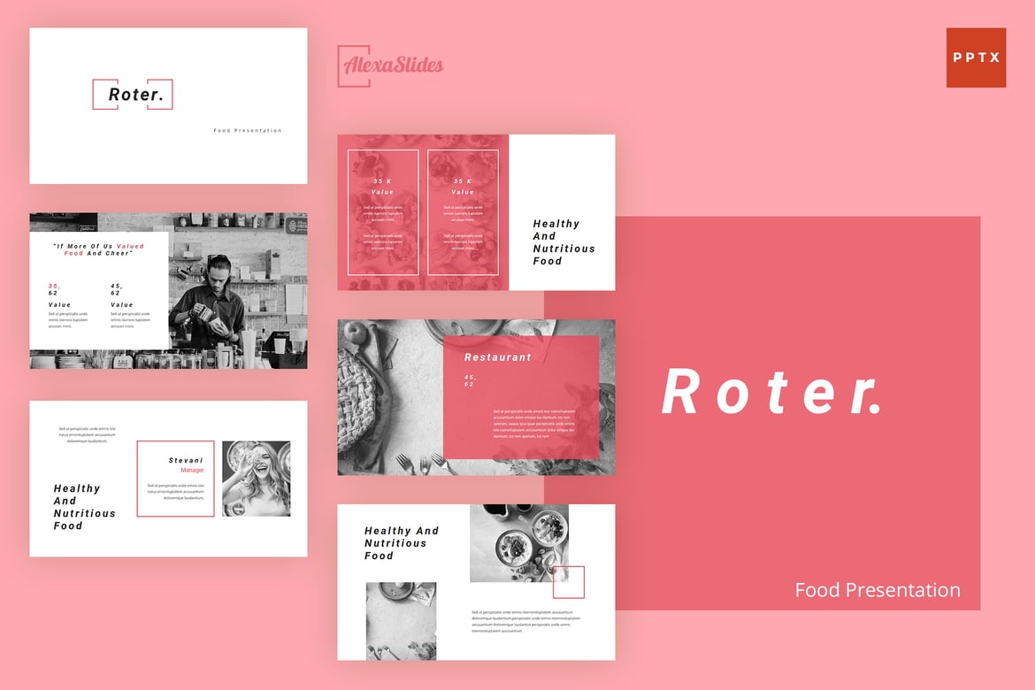 Template Presentasi PowerPoint Roter - Desain Kreatif untuk Bisnis Anda