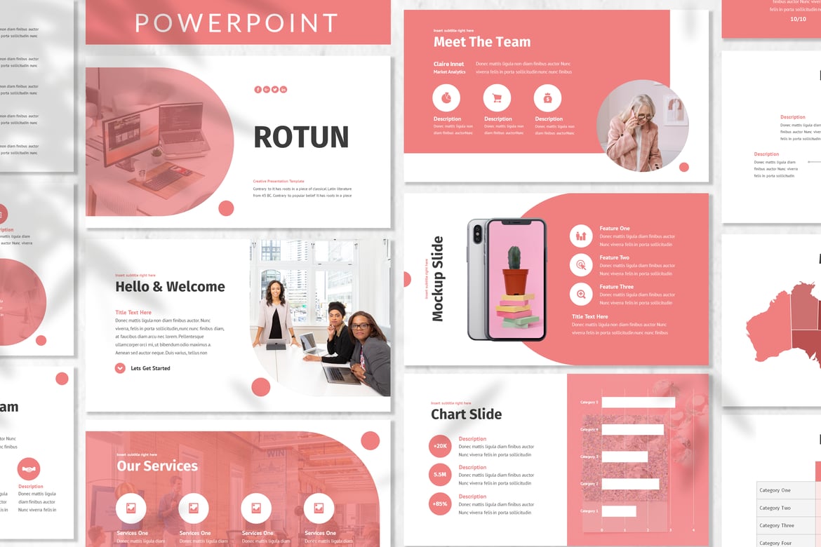 Rotun - Template Powerpoint Bisnis Profesional