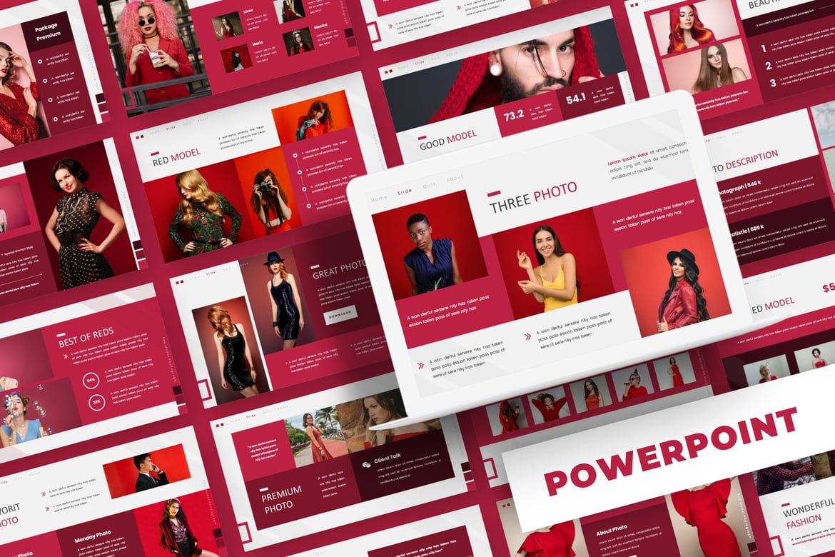 Rouge - Template Presentasi PowerPoint yang Menawan