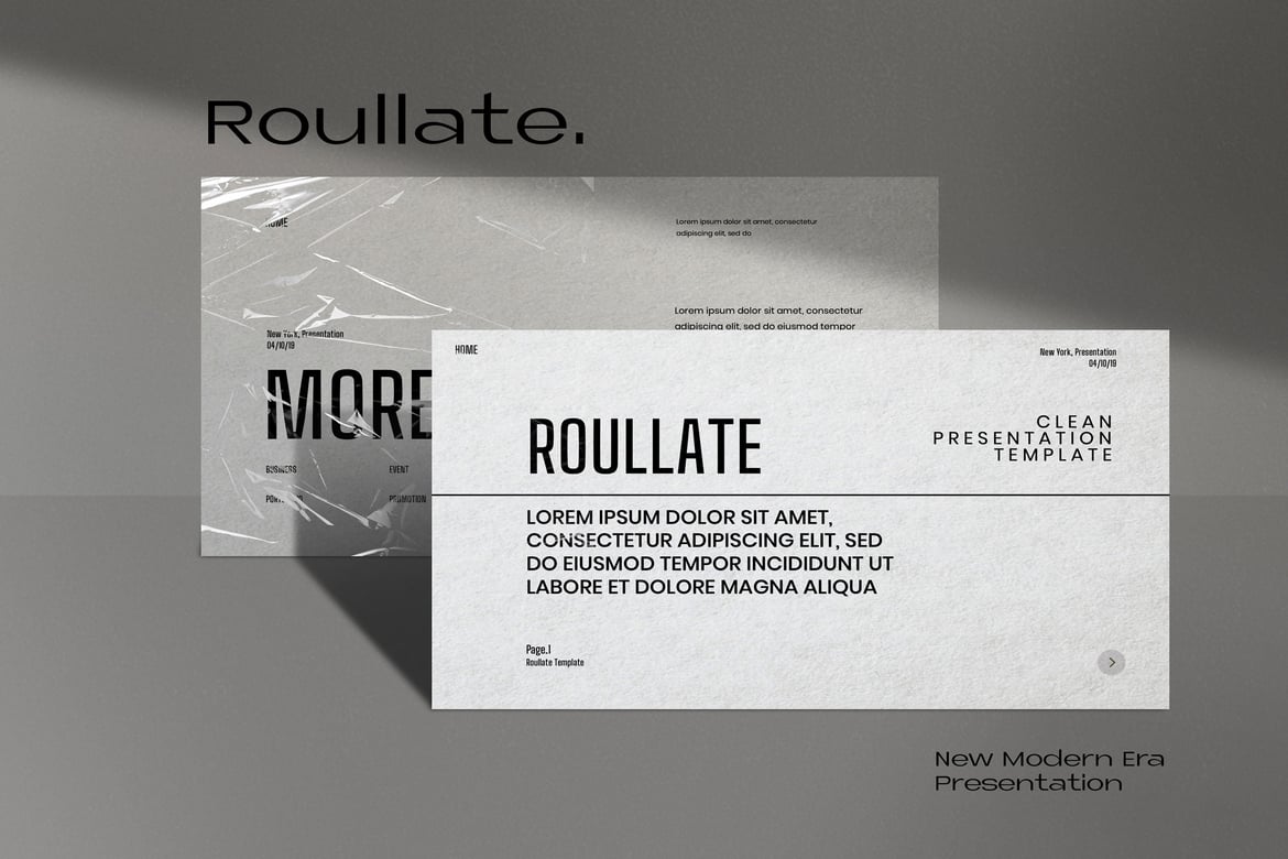 Template Presentasi PowerPoint ROULLATE - Desain Kreatif Urban
