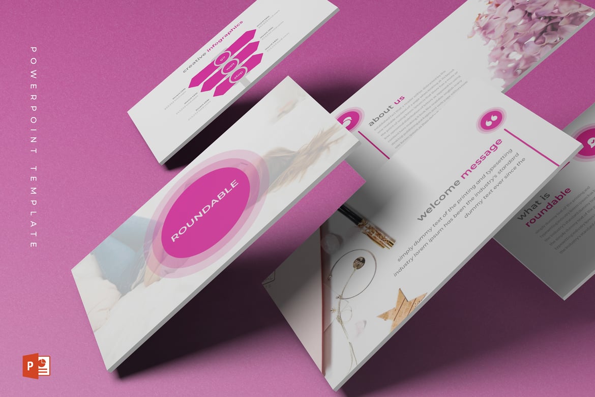 Template PowerPoint Roundable - Solusi Presentasi Multiguna