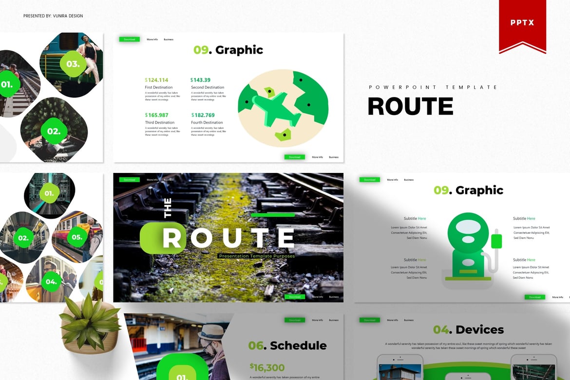 Template Presentasi PowerPoint Route - Solusi Ideal untuk Segala Kebutuhan Anda