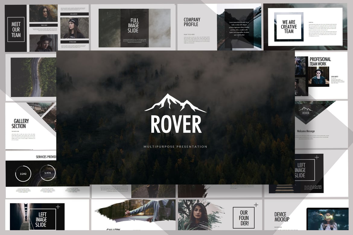 Template PowerPoint Petualangan Rover - Hutan Liar yang Menarik