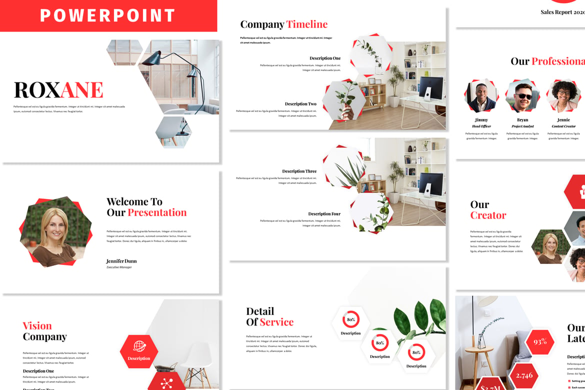 Template Powerpoint Roxane - Solusi Presentasi yang Profesional