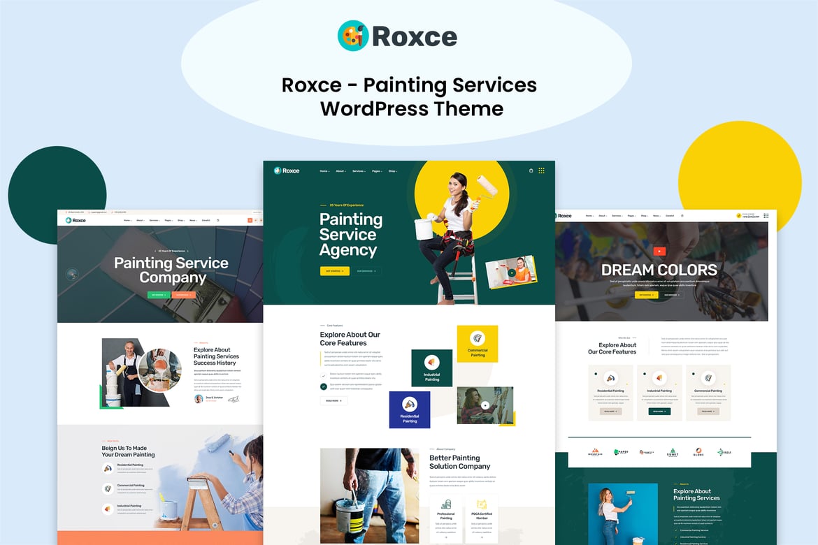 Roxce - Tema WordPress Layanan Pengecatan yang Modern dan Menarik