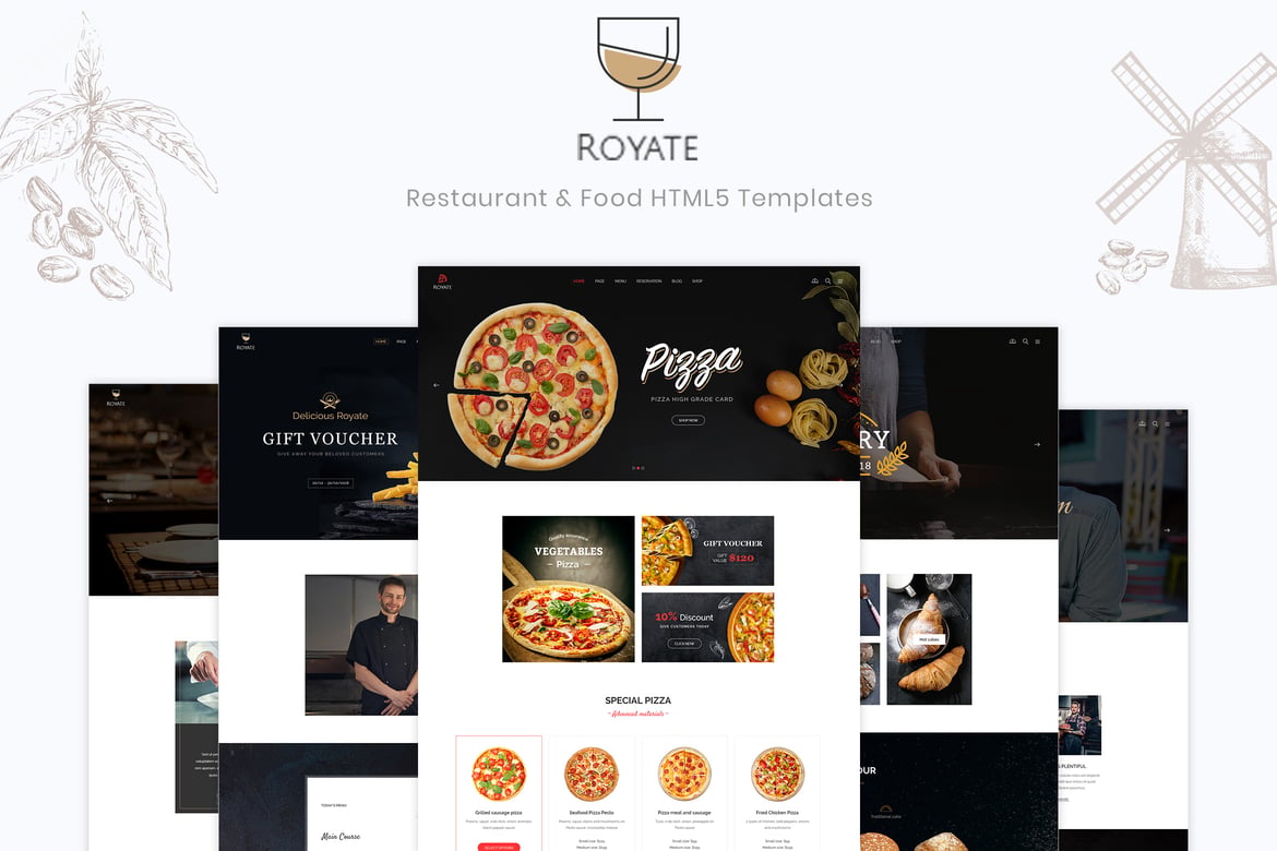 Royate | Template Website Restoran Modern dan Responsif