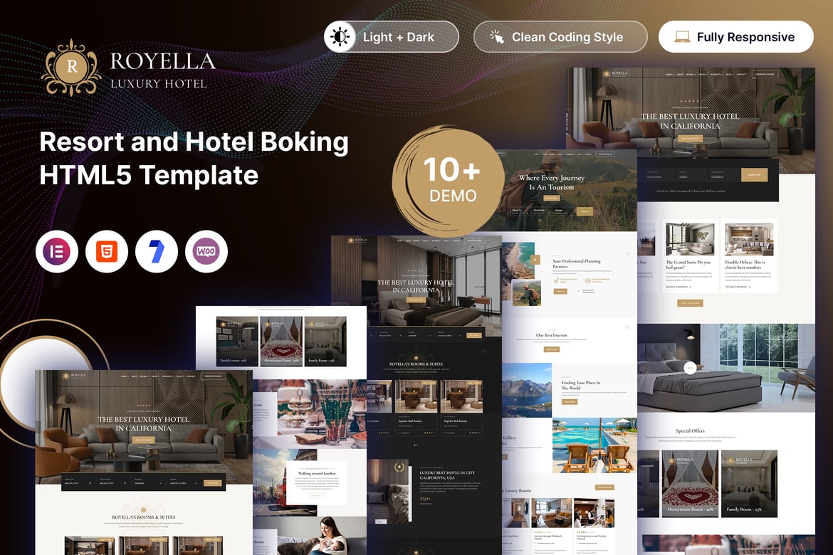Royella – Template Website Mewah untuk Hotel dan Akomodasi