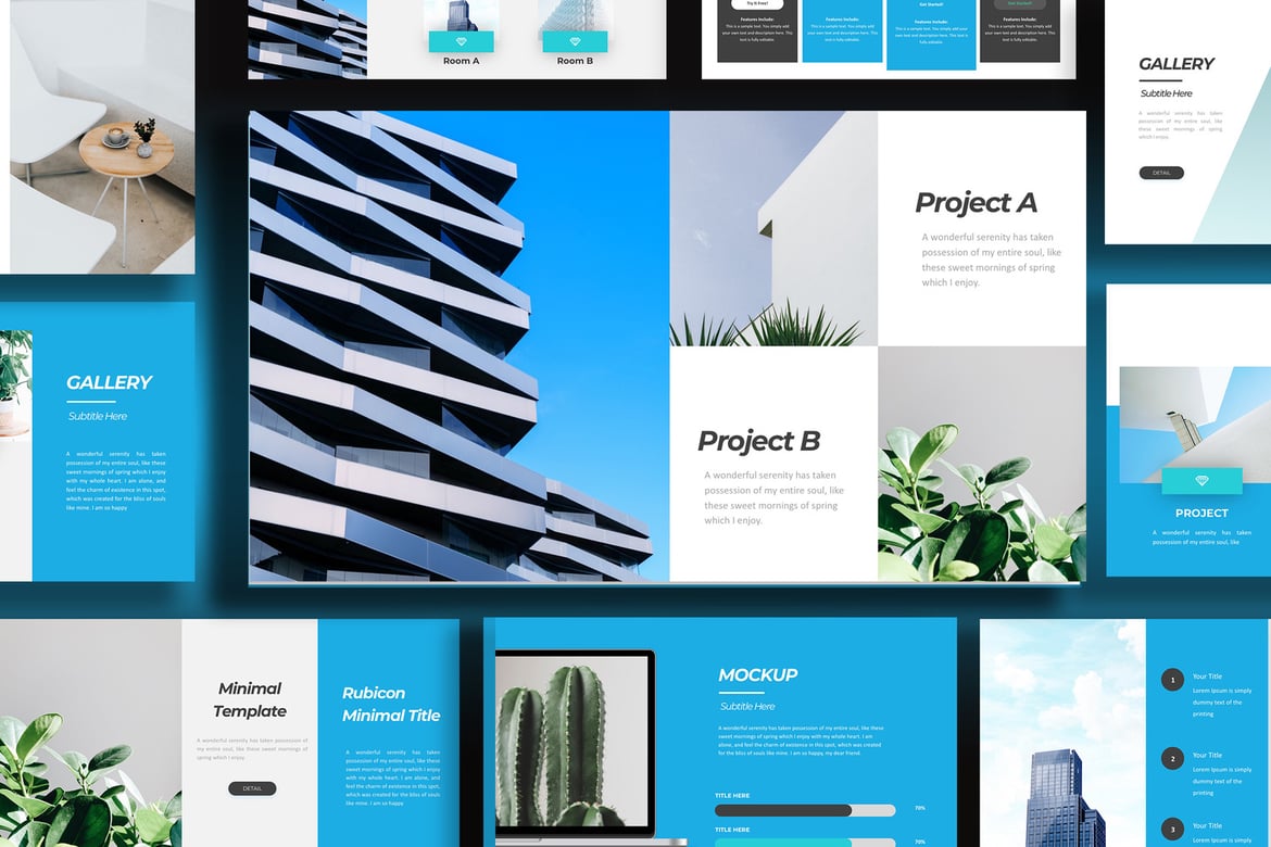Template Presentasi Bisnis Rubicon yang Modern dan Menarik