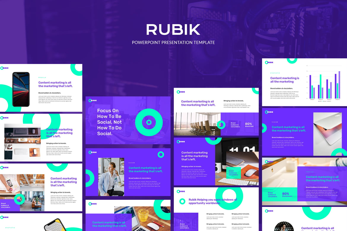 Template PowerPoint Rubik - Solusi Kreatif untuk Presentasi Bisnis Anda