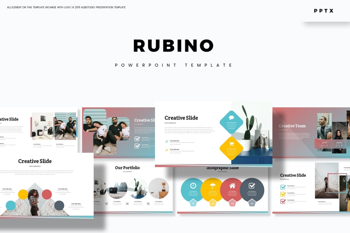 Template PowerPoint Rubino - Solusi Presentasi Profesional