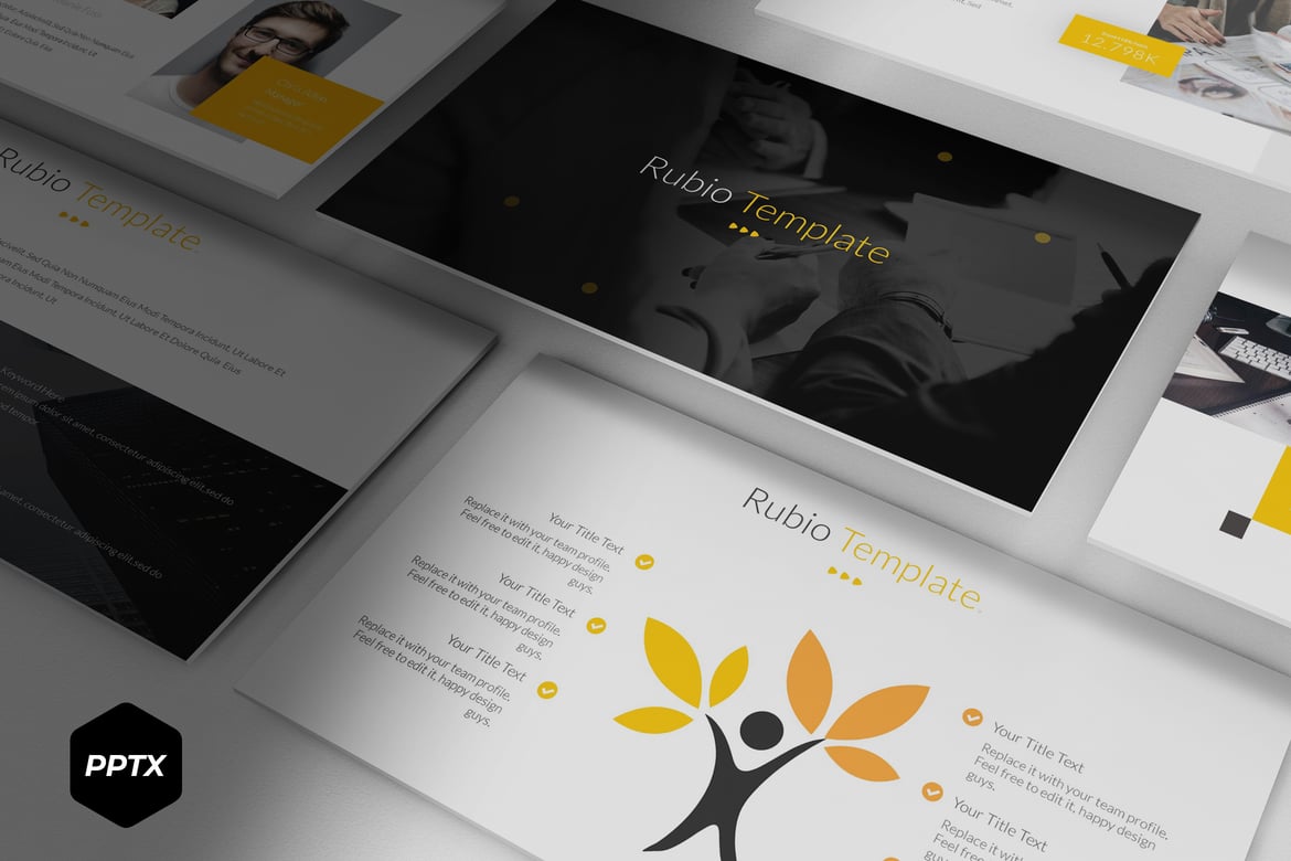 Template PowerPoint Rubio - Solusi Presentasi Menarik