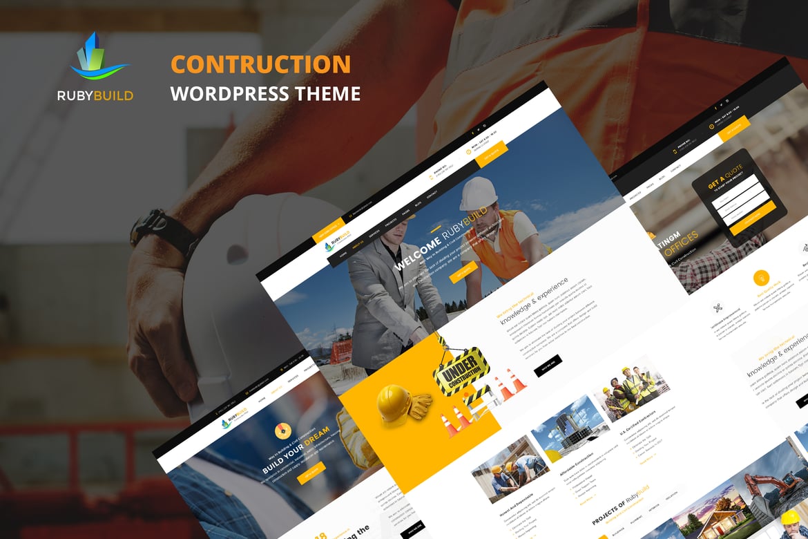 RubyBuild – Tema WordPress Terbaik untuk Perusahaan Konstruksi