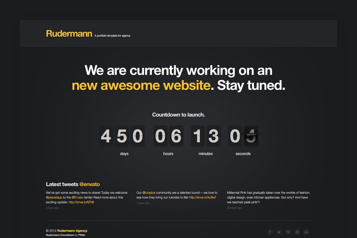 Template Web Rudermann Countdown yang Menarik dan Fungsional