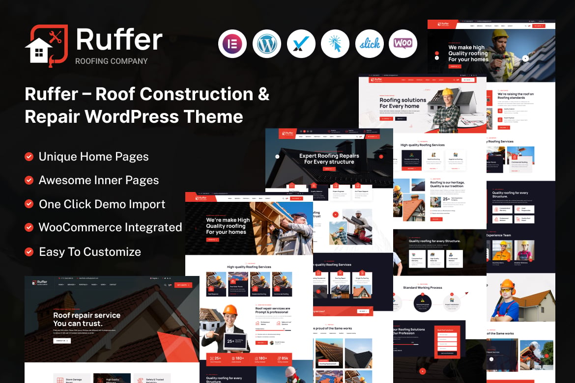 Ruffer - Tema WordPress untuk Konstruksi dan Perbaikan Atap yang Menarik dan Responsif