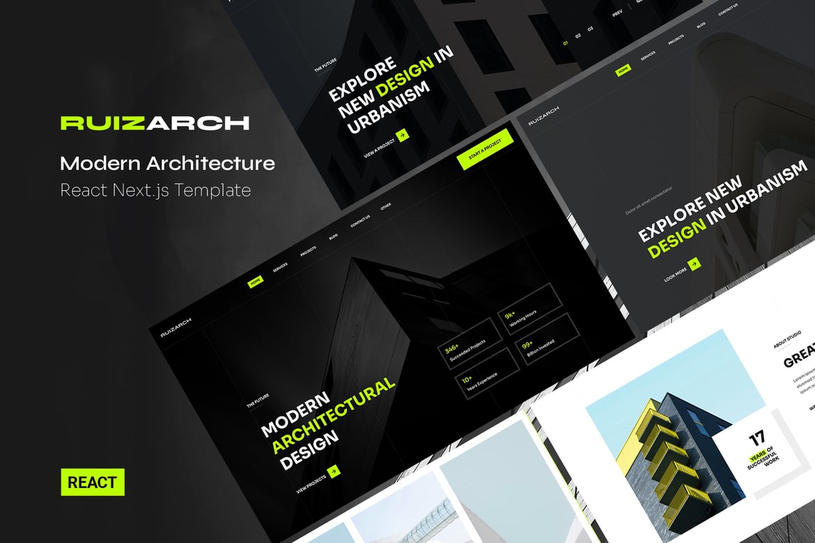 Ruizarch - Template Website Arsitektur dengan React dan Next.js