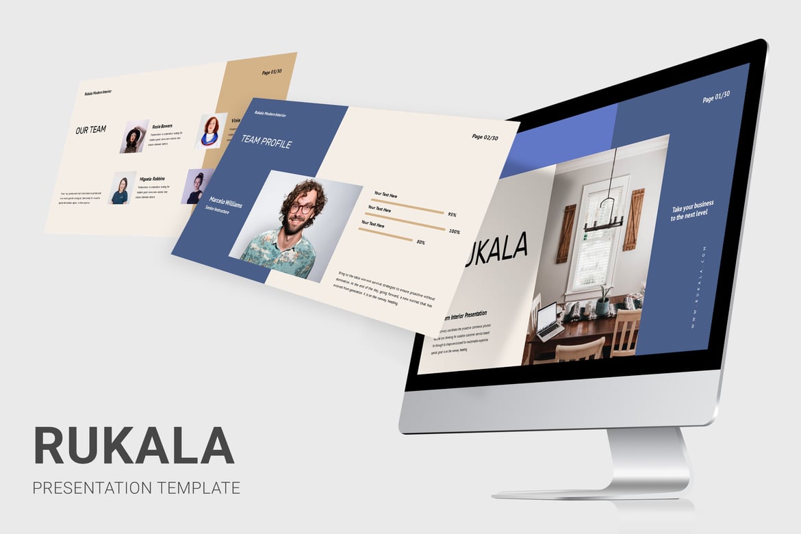 Rukala - Template Powerpoint Interior Modern yang Menawan