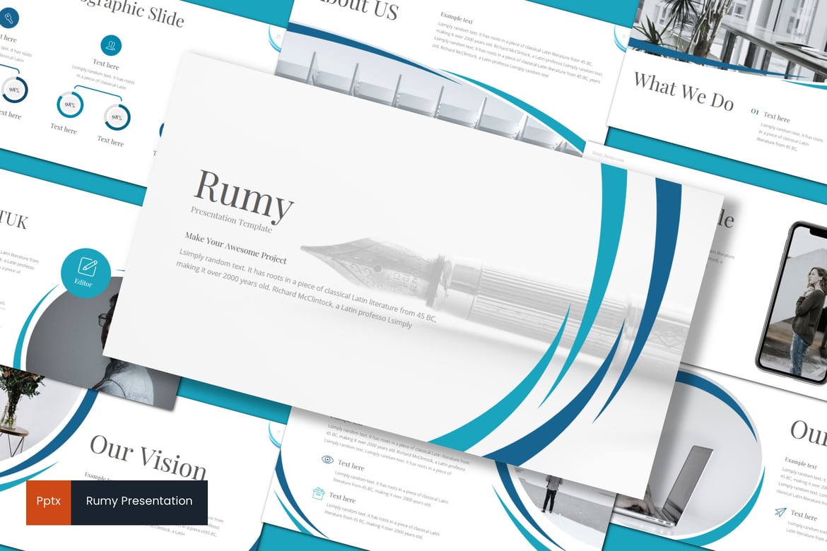 Rumy - Template PowerPoint Kreatif dan Minimalis