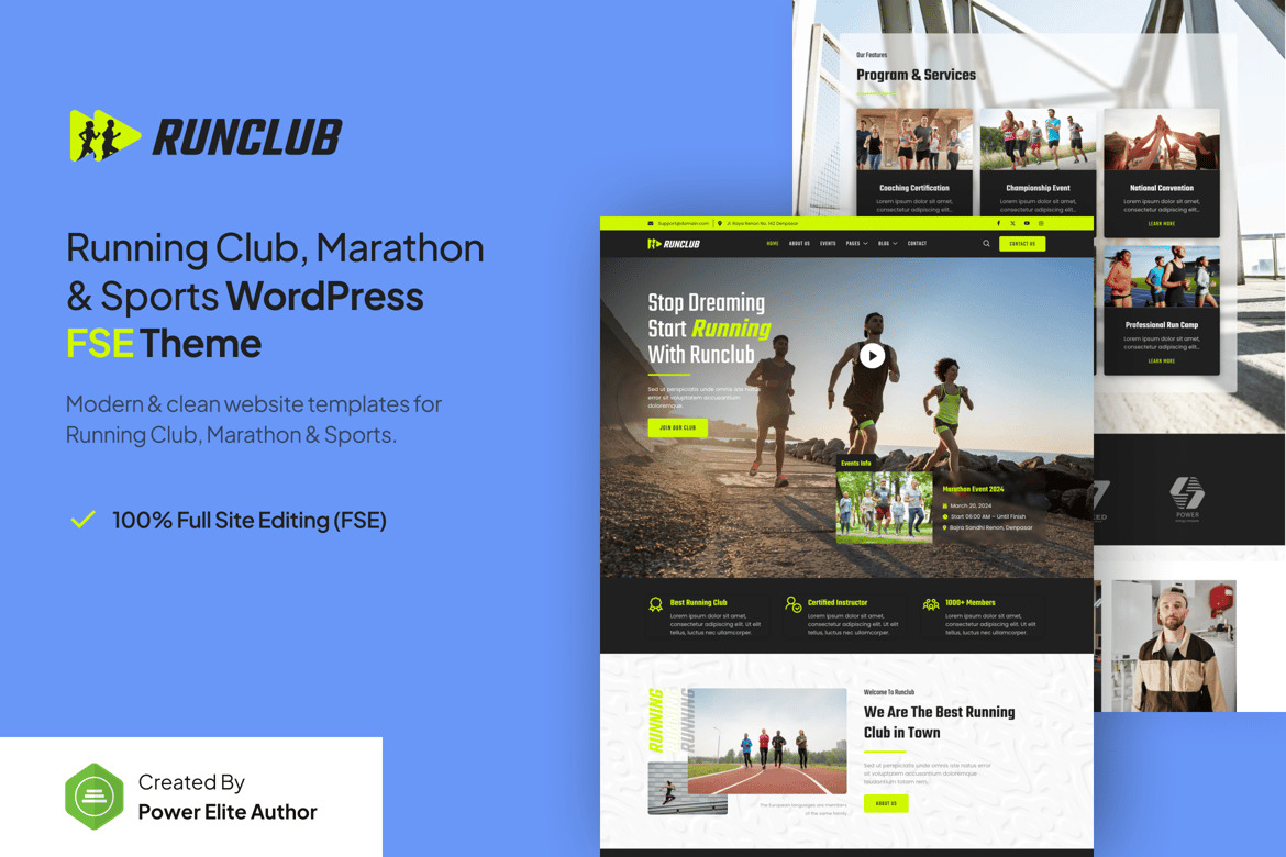 Runclub – Tema WordPress Profesional untuk Klub Lari dan Acara Maraton