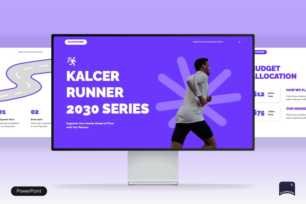 Template Presentasi PowerPoint untuk Perencanaan Acara Lari