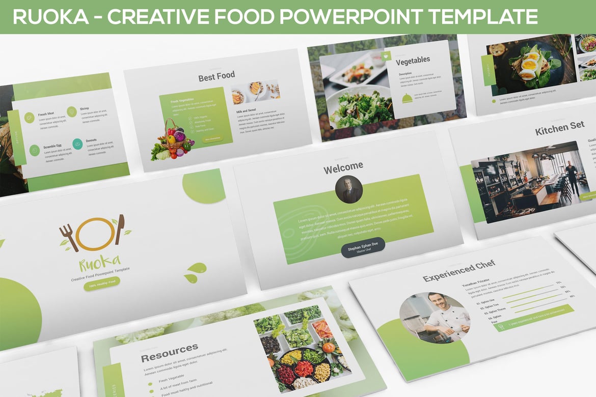 Ruoka - Template Presentasi Powerpoint Kreatif untuk Bisnis Kuliner dan Lainnya