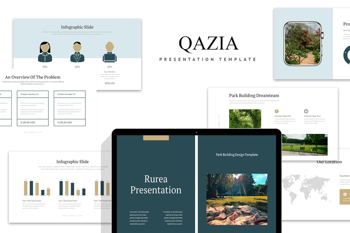 Template Presentasi PowerPoint Rurea: Desain Menarik untuk Pembelajaran Efektif