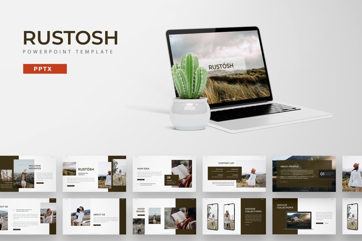 Rustosh - Template PowerPoint Menarik untuk Presentasi Anda