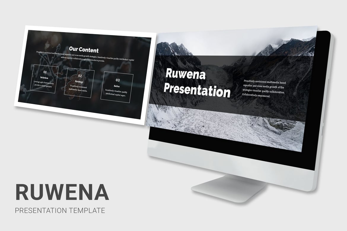 Ruwena - Template Presentasi Musim Dingin PowerPoint yang Menarik