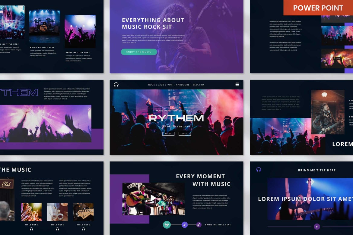 Template PowerPoint Rythem - Solusi Presentasi Elegan dan Profesional