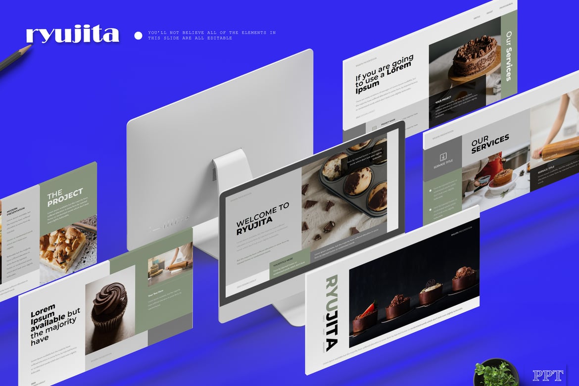 Template Presentasi PowerPoint Ryujita - Kreatif dan Multifungsi