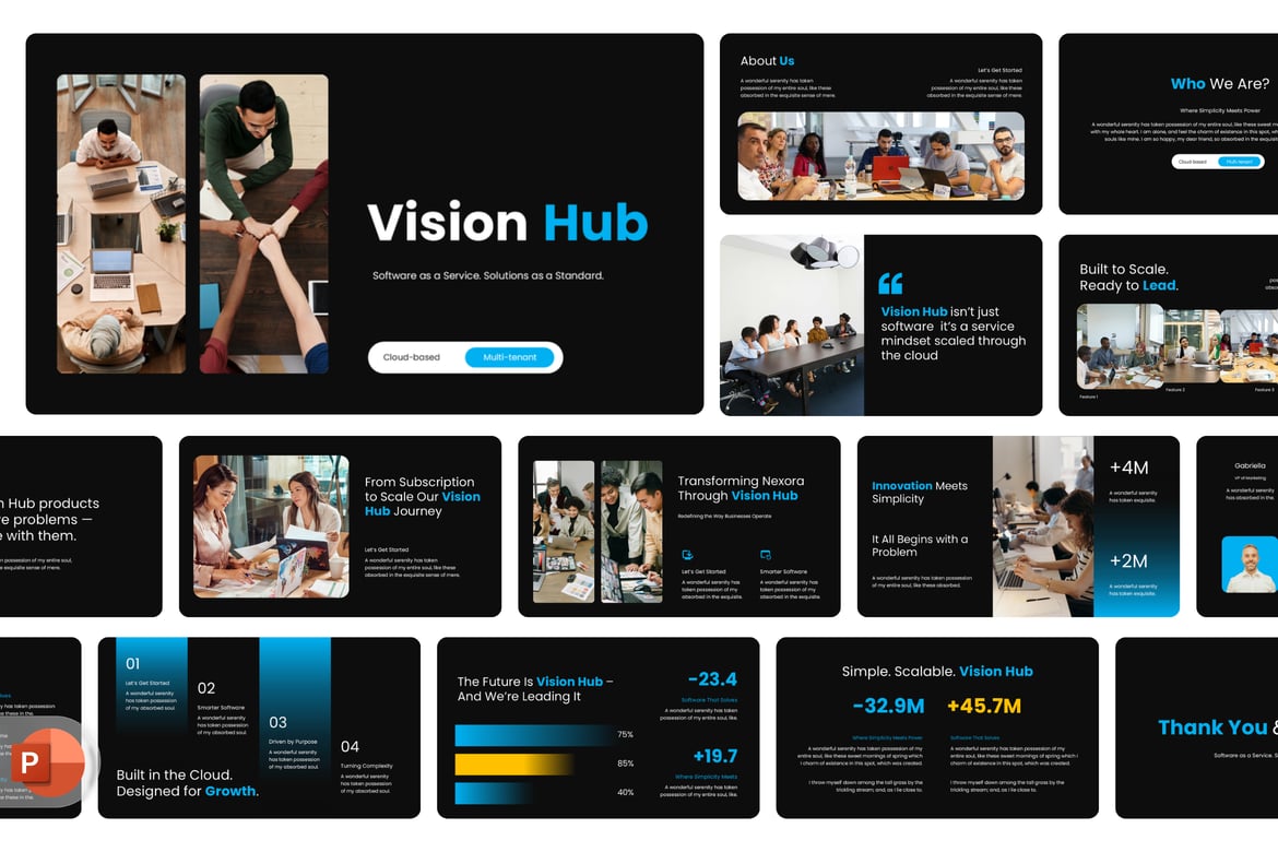 Template Powerpoint SAAS - Presentasi Bisnis yang Menarik