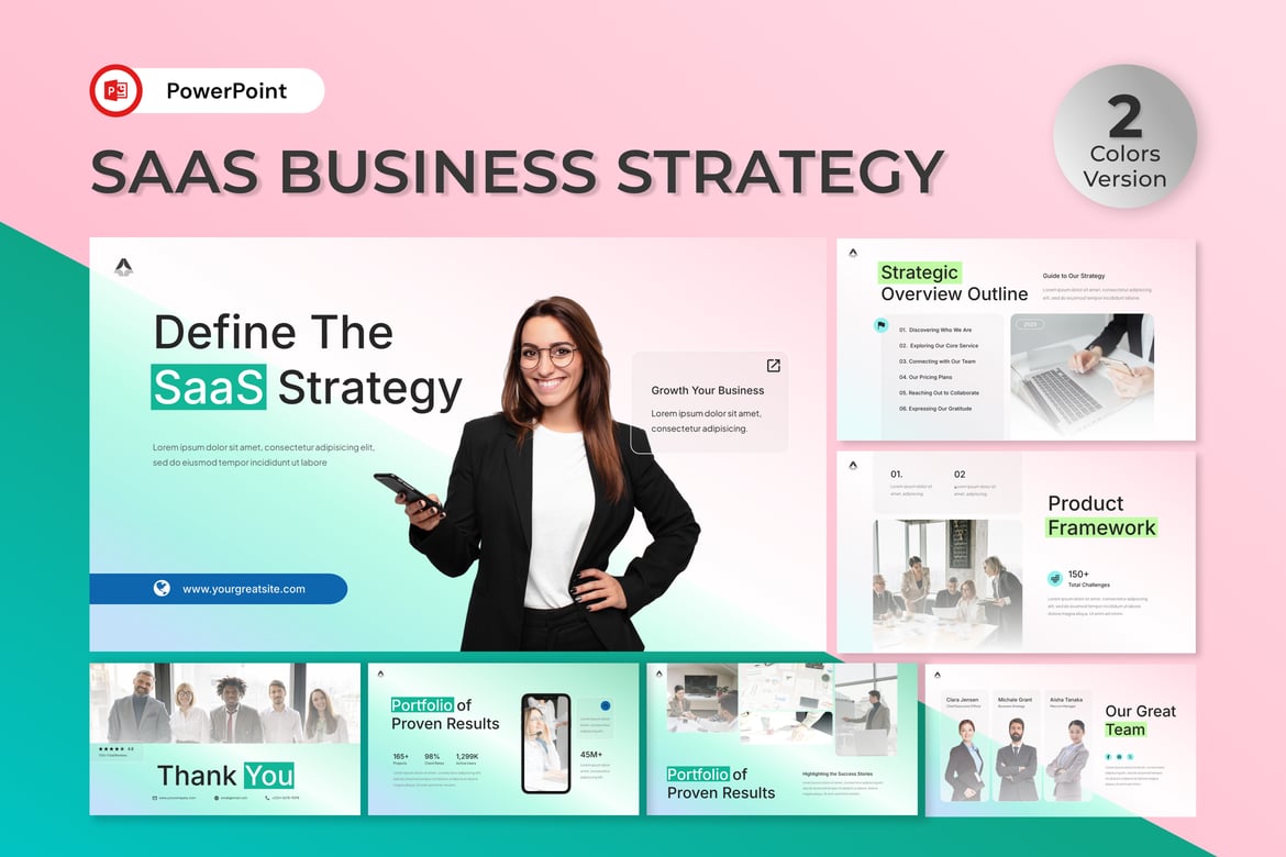 Template PowerPoint Strategi Bisnis SaaS yang Efektif