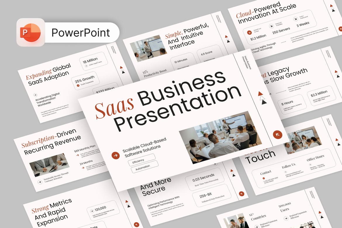 Template PowerPoint Pitch Deck SaaS yang Menarik dan Profesional