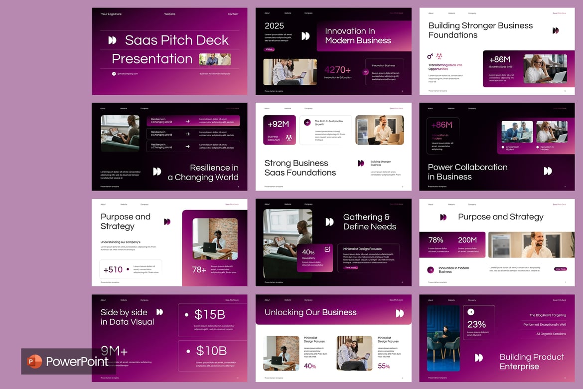 Template Presentasi Pitch Deck SaaS yang Menarik dan Profesional