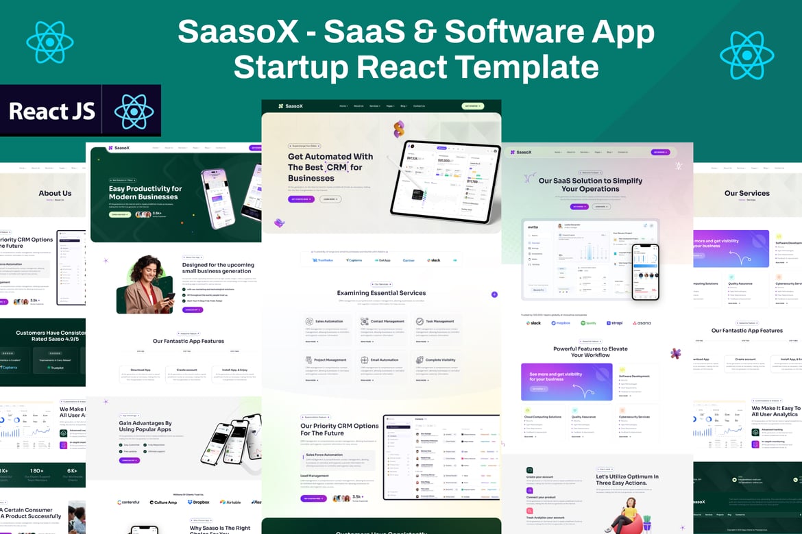 SaasoX - Template Website Landing untuk SaaS & Aplikasi Software yang Menarik