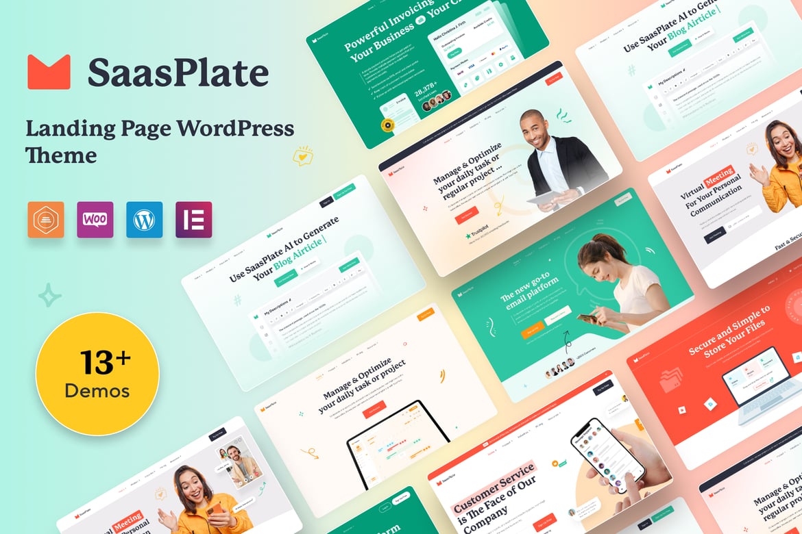 SaasPlate - Tema WordPress Landing Page untuk SaaS dan Aplikasi