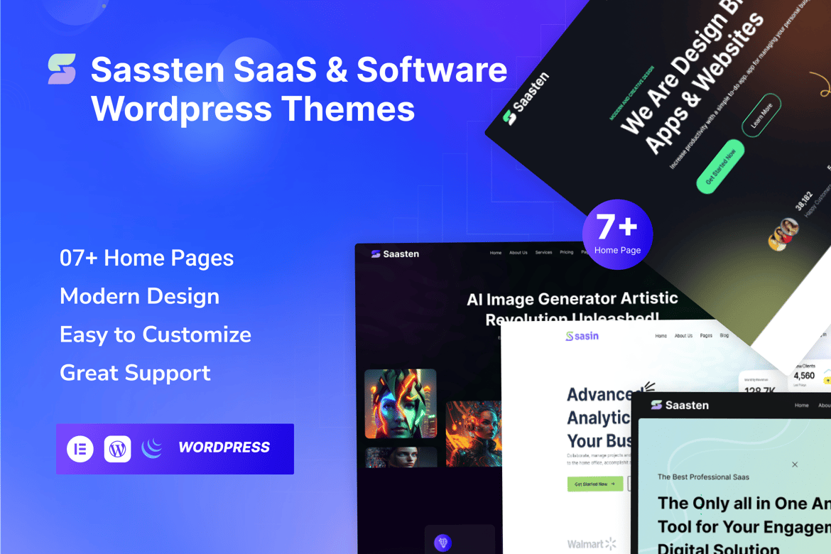 Saasten - Tema WordPress Landing untuk SaaS dan Software yang Modern