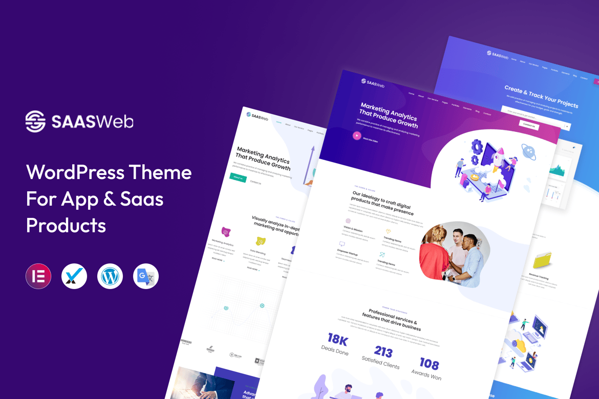 Saasweb - Tema WordPress Terbaik untuk Produk Aplikasi dan SaaS