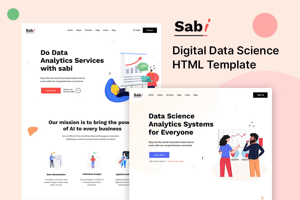 Sabi - Template Website Data Science Digital yang Profesional