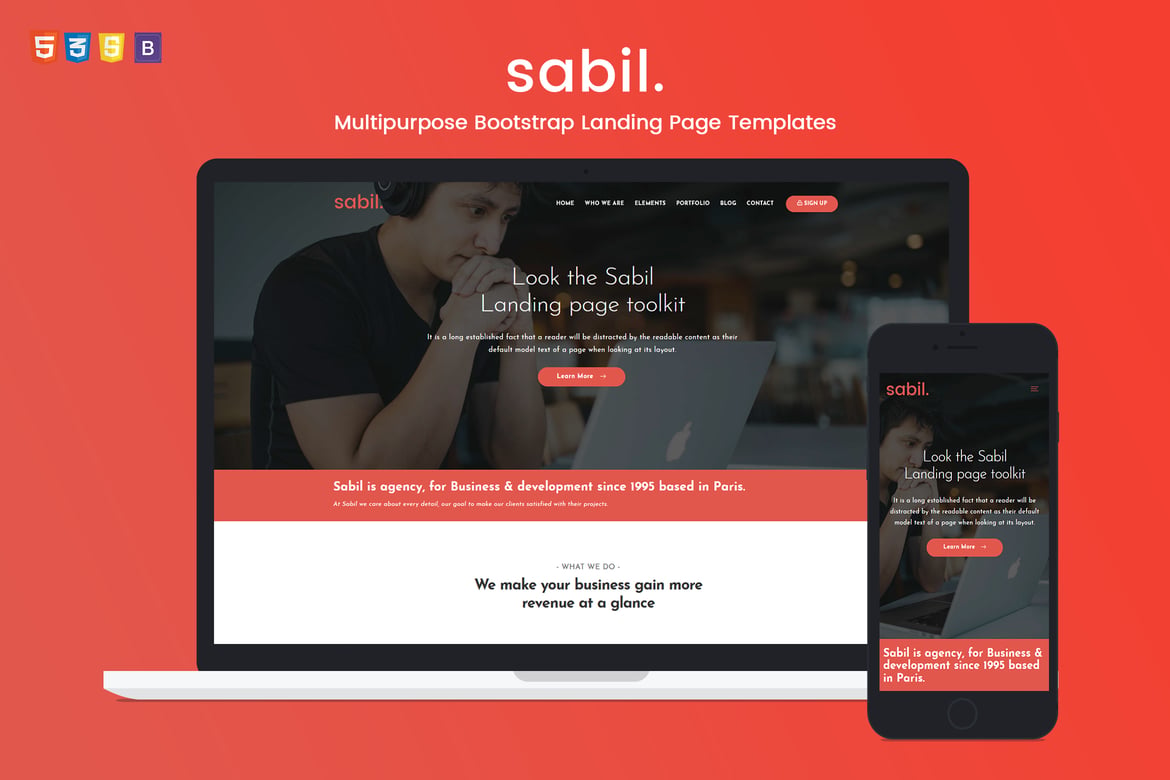 Sabil - Template Website Landing Page Serbaguna yang Menarik