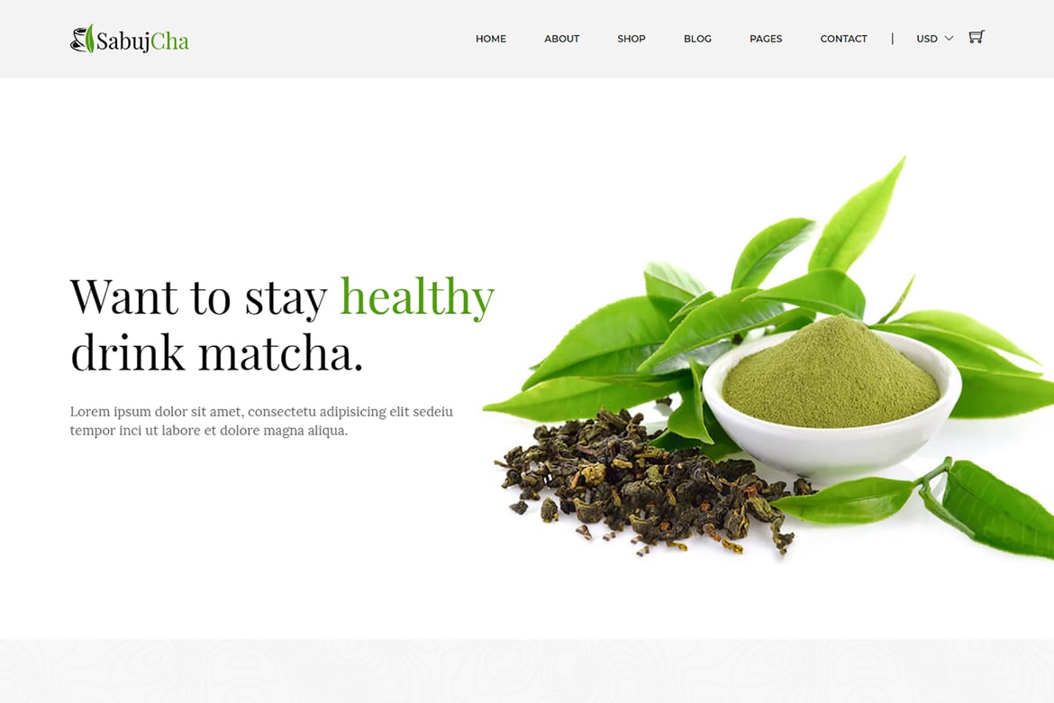 Template Website Sabujcha - Solusi Modern untuk Toko Teh Anda