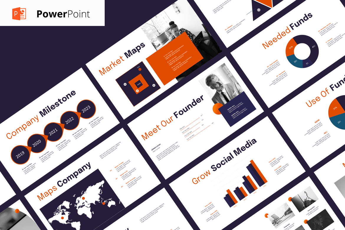 Saby - Template Presentasi PowerPoint Pitch Deck yang Menarik