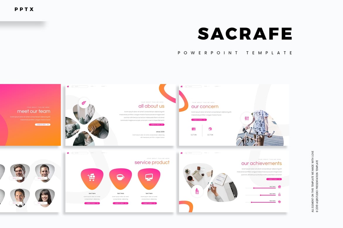 Sacrafe - Template PowerPoint Serbaguna yang Menarik